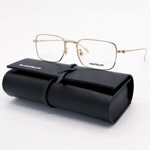 NEW MONTBLANC EYEGLASSES MB0212O 004 GOLD MEN EYEWEAR MONTBLANC